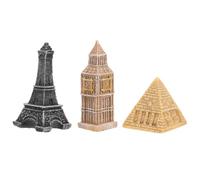 BETOOKY Modèle de Maquette Miniature 3pcs en Résine Tour Eiffel, Horloge de Londres et Pyramide Égyptienne, Décor Maison Polyvalent et Décoration Romantique