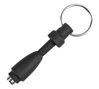 BETOOKY Outil à Perforer les Cigares Porte-clés en Acier Inoxydable et Silicone Noir Facile à Utiliser pour Créer un Petit Trou le Cigare pour Amateurs