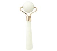 BETOOKY Outil de Massage Facial en Pierre de Jade Blanc, Léger et Facile à Tenir, Roller Visage Anti-âge pour Soins Quotidiens la Peau Couleur Aléatoire