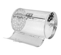 BETOOKY Panier Rotatif en Acier Inoxydable pour Barbecue Porte et Boucle, Chauffage Uniforme, Multi-Usage pour Cuisson de Châtaignes et Aliments Divers