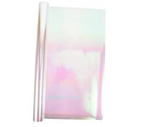 BETOOKY Papier Cellophane Décoratif Holographique Irisé en Rouleau pour Emballage Présent, Bouteilles de Vin et Boîtes, Découpe Facile pour Saint-valentin ou Anniversaires