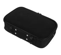 BETOOKY Paquet de Coiffure Portable en Tissu Noir 29X28X8 CM Compartiments pour Ciseaux et Tondeuse Mallette à Outils Pratique pour Coiffeurs en Déplacement