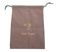 BETOOKY Paquet de Rangement pour Sèche-cheveux en Velours Doux Paquet à Cordon Multifonction 23x30 Cm Léger Gris Clair Étui Pratique pour Bijoux et Accessoires de Coiffure