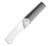 BETOOKY Peigne Pliant de Salon en Acier Inoxydable et Plastique, Petit Format Léger, Facile à Transporter, Ne Raye Pas le Cuir Chevelu, pour Usage Quotidien