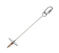 BETOOKY Perroquet en Acier Inoxydable Argenté, Fourchette Fruit Suspendue pour Exercice et Développement des Compétences des Perruches et Perroquets