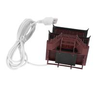BETOOKY Petit Chinois Miniature pour Aquarium et Jardin Zen | Marron, Pose Stable, Usage Eau et Terre, 6,5x7x6cm, Style Architecture Ancienne