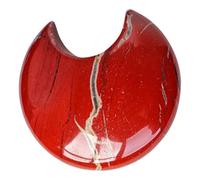 BETOOKY Pierre de Lune Rouge en Cristal 4,5-6cm Ornement Artisanal de Lune Petits Éléments Décoratifs en Pierre Naturelle pour Tout Autre Cadre