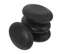 BETOOKY Pierres Chaudes Rétention de Chaleur de Massage Ensemble de 4 en Noir Forme Ergonomique et Courbée pour Salon de Massage des Pieds et Jambes