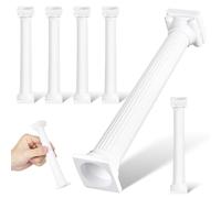BETOOKY Piliers Romains Décoratifs Colonnes Miniatures Polyvalentes en Plastique Blanc 6pcs Style Romain pour Décoration Extérieure et Maison pour Jardin et Scène