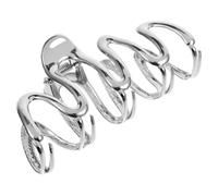 BETOOKY Pince à Cheveux Métallique Ondulée Taille L Pince Serre-tout Pratique pour Cheveux Épais et Fins Accessoire Minimaliste Élégant pour Femme Usage Quotidien Sport et Maquillage