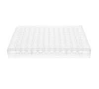 BETOOKY Plaque de Culture de Laboratoire avec Couvercle 96 Puits en Plastique Blanc pour Culture Simultanée et Croissance en Laboratoire