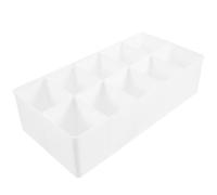 BETOOKY Plateau de Rangement Blanc à 10 Compartiments pour Bureau, Boîte à Monnaie Multi-grille en Plastique, Organisateur de Fichiers et Tickets, pour Commerces et Gestion de Caisse