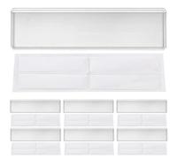 BETOOKY Pochettes Auto-adhésives Transparentes pour Étiquettes, Format 20 Pièces 20 Cartes Blanches, Résistantes à L’eau, pour Organisation Bureau et Fournitures D’entrepôt