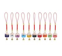 BETOOKY Porte hat Chance en Céramique Chaîne de Téléphone Portable, Décoration Kawaii Pratique et Présent D'anniversaire en Lot de 10 Pièces Plusieurs styles