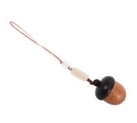 BETOOKY Porte-clés Gland en Bois Naturel Pendentif Mignon, Décoration Paquet à Main et Accessoire de Téléphone pour Noël, Fabrication Soignée et Texture Authentique