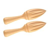 BETOOKY Presse-citron Manuel en Bois de Hêtre 2pcs, Extracteur de Jus Compact et Solide Cuisine et Maison, Outil Pratique pour Presser Agrumes Facilement