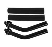 BETOOKY Rallonge de Poignée en Acier Noir pour Fauteuil Roulant Extension de 24 Cm Design de Hauteur Poignées Allongées Fiables pour Usage Quotidien et Extérieur pour Seniors