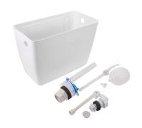 BETOOKY Réservoir Facile et de Murales Toilettes en Chasse D'eau Plastique Blanc avec Installation Kit Complet Sanitaires Publics Écoles