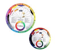 BETOOKY Roue Chromatique Créative pour Nail Art et Apprentissage Mélange des Couleurs en Papier 2 Pièces Indicateurs de Schémas Colorés