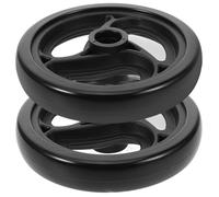 BETOOKY Roues de Chariot Utilitaire en Plastique Noir 6 Pouces, 2 Pièces, Faciles à Installer et Réduisant le Bruit, Accessoires pour Supermarché et Courses