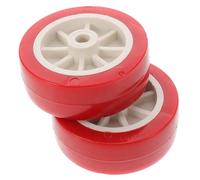 BETOOKY Roulettes Pivotantes de Chariot Moto, 2 Pièces Rouges, Compatibles Cric à Ciseaux, Support Sécurisé pour Atelier de Réparation