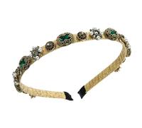 BETOOKY Serrage-tête Baroque Chic Fleurs de Perles et Cristaux, Accessoire Cheveux Confortable et Résistant pour Moments Importants et Occasions