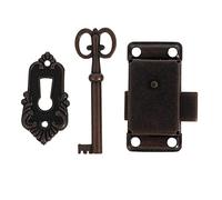 BETOOKY Serrures de Placard Vintage en Alliage de Zinc, 2 Ensembles de Serrures Anciennes pour Tiroirs et Boîtes à Bijoux, Adaptées aux Meubles Anciens