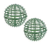 BETOOKY Support à Fleurs Cadre Boule Topiaire en Plastique Vert 2 Pièces Pratique Installation Simple pour Décoration de Mariage et Fête pour Arrangement Floral