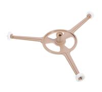 BETOOKY Support à Rouleaux Plaque Tournante Marron en Pvc pour Micro-ondes Trépied Triple Bras, Maintien Stable Cuisson Uniforme et Pratique