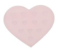 BETOOKY Support en Verre de Cœur pour Colle à Cils Plateau Porte-Colle 12 Trous Accessoires pour Extensions de Cils Outil Professionnel pour Salons de Beauté Couleur Rose