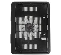 BETOOKY Support Ventilé Silencieux en Plastique et Fer pour Ordinateur Portable 14 Pouces Grosse Zone de Ventilation et Refroidissement par Air, Accessoire Informatique Noir