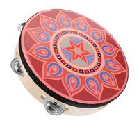 BETOOKY Tambourin Professionnel en Bois 8 Pouces Jingles en Acier Inoxydable, Instrument de Percussion pour Adultes et Garçon et Filles, pour Spectacles de Danse et Animation Musicale