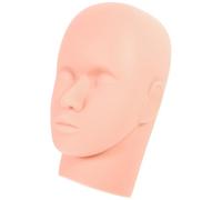BETOOKY Tête de Mannequin pour Débutants Démonstration Humaine Rose en Pvc pour Entraînement la Pose D'extensions de Cils et Salons de Beauté