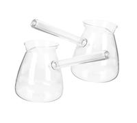 BETOOKY Théière en Verre 450ml, Lot de 2 Pièces, Résistante aux Différences de Température, Facile à Nettoyer, Style Rétro Décoratif, pour Maison et Salon de Thé Style Plusieurs styles