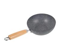 BETOOKY Wok Cuisine Antiadhésif 20 CM en Fonte Poignée Thermique pour Sauter Bouillir sur Cuisinière à Gaz