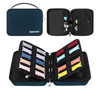 Betoores Organisateur de Bracelet de Montre, Sac De Rangement pour Bracelet de Montre Nylon Étanche Étui de Transport pour Bracelet de Montre Tient 40 Bracelets de Montre - Bleu Marin