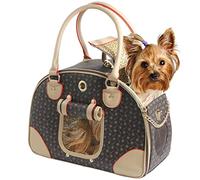 BETOP HOUSE Sac de Transport Tendance en Cuir synthétique pour Chien, Chat, Sac fourre-Tout pour Animal Domestique, Chat, Chien, Sac de randonnée, Marron, Taille L