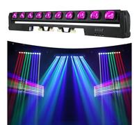 Betopper 10x15W Led Lyre Beam Barre RGBW Lumières de Scène, 4 en1 Wallwasher Stroboscope DMX512 et Son Activés Jeu de Lumiere DJ pour Disco Théâtre KTV Club Bar
