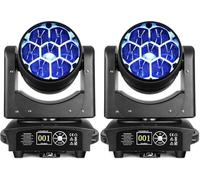BETOPPER Lyre Led DMX Moving Head Lampe RGBW DJ Projecteurs Lumiere à Tête Rotative avec Effet Beam/Wash/Zoom/CTO Jeux de Lumière pour Clubs,Fête,Disco (2, LM0740-2)