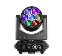 BETOPPER Lyre Led DMX Moving Head Lampe RGBW DJ Projecteurs Lumiere à Tête Rotative avec Effet Beam/Wash/Zoom/CTO Jeux de Lumière pour Clubs,Fête,Disco 1P