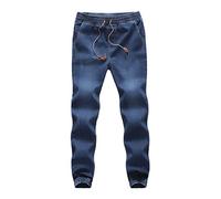 Betory Jeans Diesel Homme Casual Denim Coton Taille ÉLastique Draw String Confortable Travail Jeans Pantalons Cargo Homme Classique Sarouel DéContracté Denim Pantalon