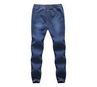 Betory Jeans Diesel Homme Casual Denim Coton Taille ÉLastique Draw String Confortable Travail Jeans Pantalons Cargo Homme Classique Sarouel DéContracté Denim Pantalon