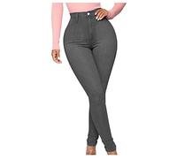 Betory Pantalons Stretch Femme Jeggings Skinny Fit Push Up Femme Taille Haute DéLavé Jeans Pantalon Crayon Casual DéContracté Shaping Jogging Yoga ÉTé Chic Mode Jeans