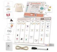 BETOTZ® - Semainier Enfant Magnétique - Planning Semaine Enfant 160 Aimants - Calendrier Éducatif Routine Enfant Dès 3 Ans - Tableau Organisation Montessori