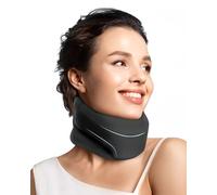 BETOVIN Collier Cervical Soutien en Mousse Souple-Minerve Réglable Homme/Femme pour Bureau et Voiture-Soulage les Tensions du Cou et Améliore la Posture (Noir, L)