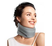 BETOVIN Collier Cervical Soutien en Mousse Souple-Minerve Réglable Homme/Femme pour Bureau et Voiture-Soulage les Tensions du Cou et Améliore la Posture (Gris, L)