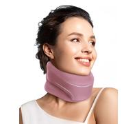 BETOVIN Collier Cervical Soutien en Mousse Souple-Minerve Réglable Homme/Femme pour Bureau et Voiture-Soulage les Tensions du Cou et Améliore la Posture (Rose, L)