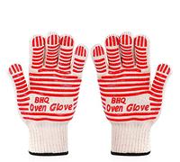 BETOY Gants de Barbecue, Gants de Four Anti-Chaleur Jusqu'à 800°C Universel Gants de Cuisine Résistant à la Chaleur et Antidérapants Gants pour BBQ Grill Four Cuisine et Cheminée [1 Paire]