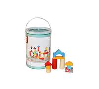 Betoys - Baril de 100 Blocs de construction en Bois, 18 mois to 4 ans- INTEMPOREL, ÉDUCATIF et PRATIQUE - Coloris MULTICOLORE