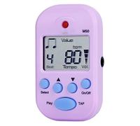 BETRAM Métronome, Mini métronome numérique, Clip-on LCD Digital Beat Tempo avec Batterie pour Piano Guitare Saxophone Violon Tambour Flûte Purple